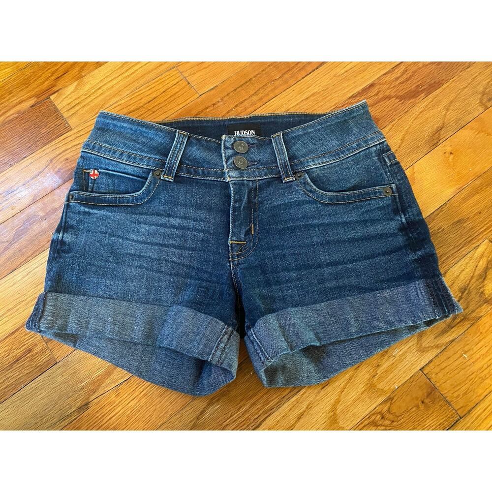 Hudson Jeans Ruby Mid Thigh Denim Shorts Size 24